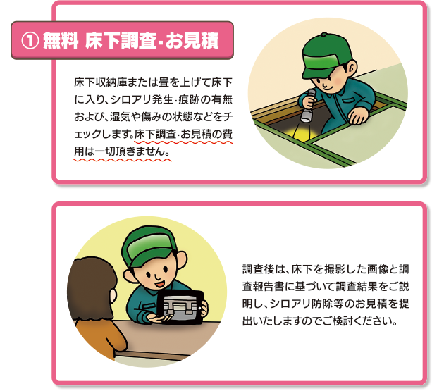 無料床下調査・お見積り
